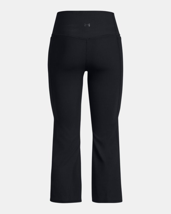 กางเกงขาบานทรงคร็อป UA Meridian Rib สำหรับผู้หญิง in Black image number 5
